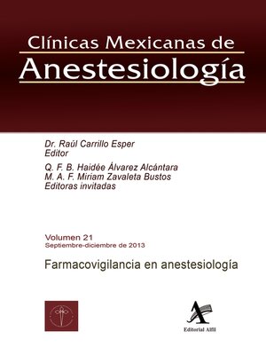 cover image of Farmacovigilancia en anestesiología
